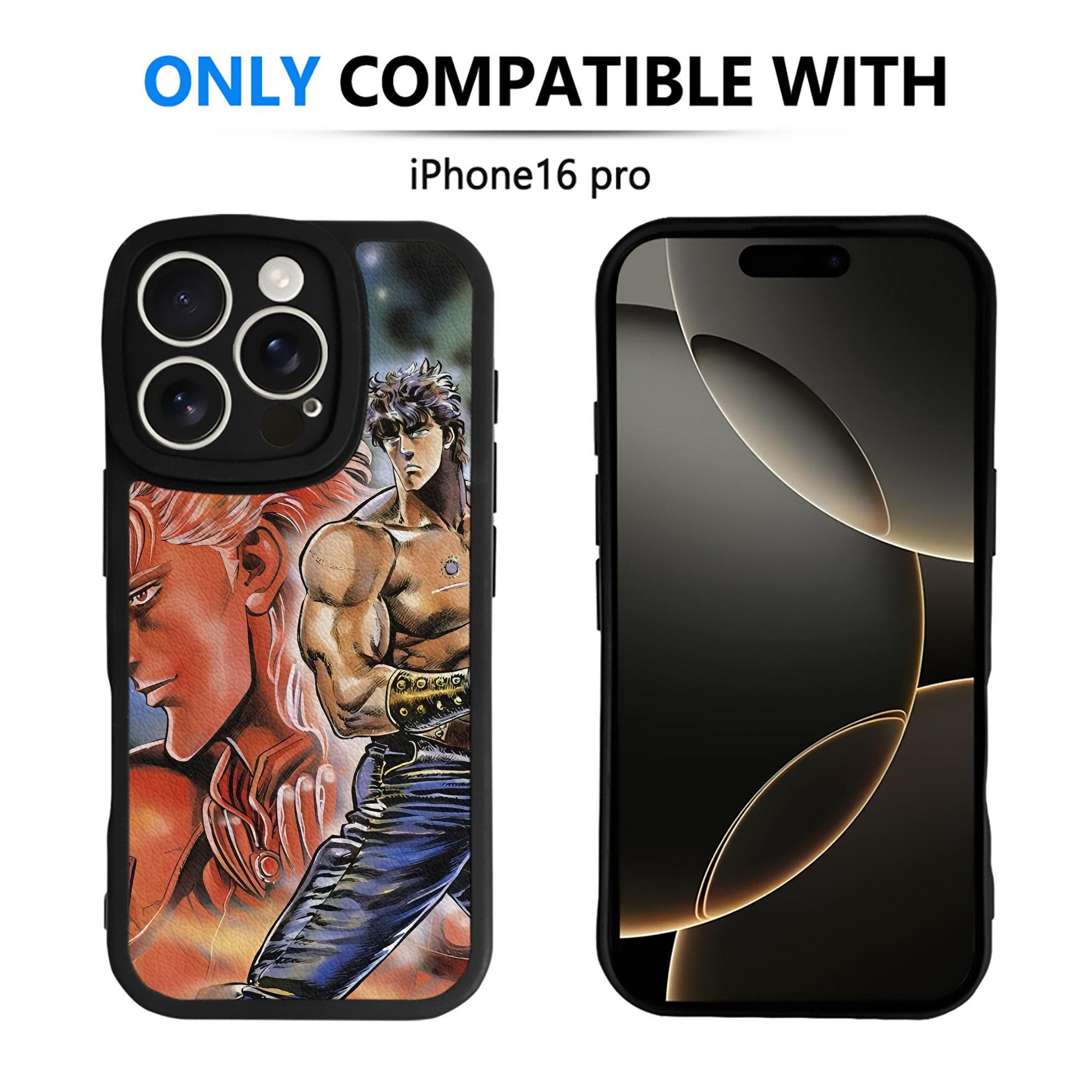 （画像用） 北斗の拳 Fist of the North Star 【iPhone 16シリーズ対応】シリコンスマホケース（レザー調） 材質：シリコン